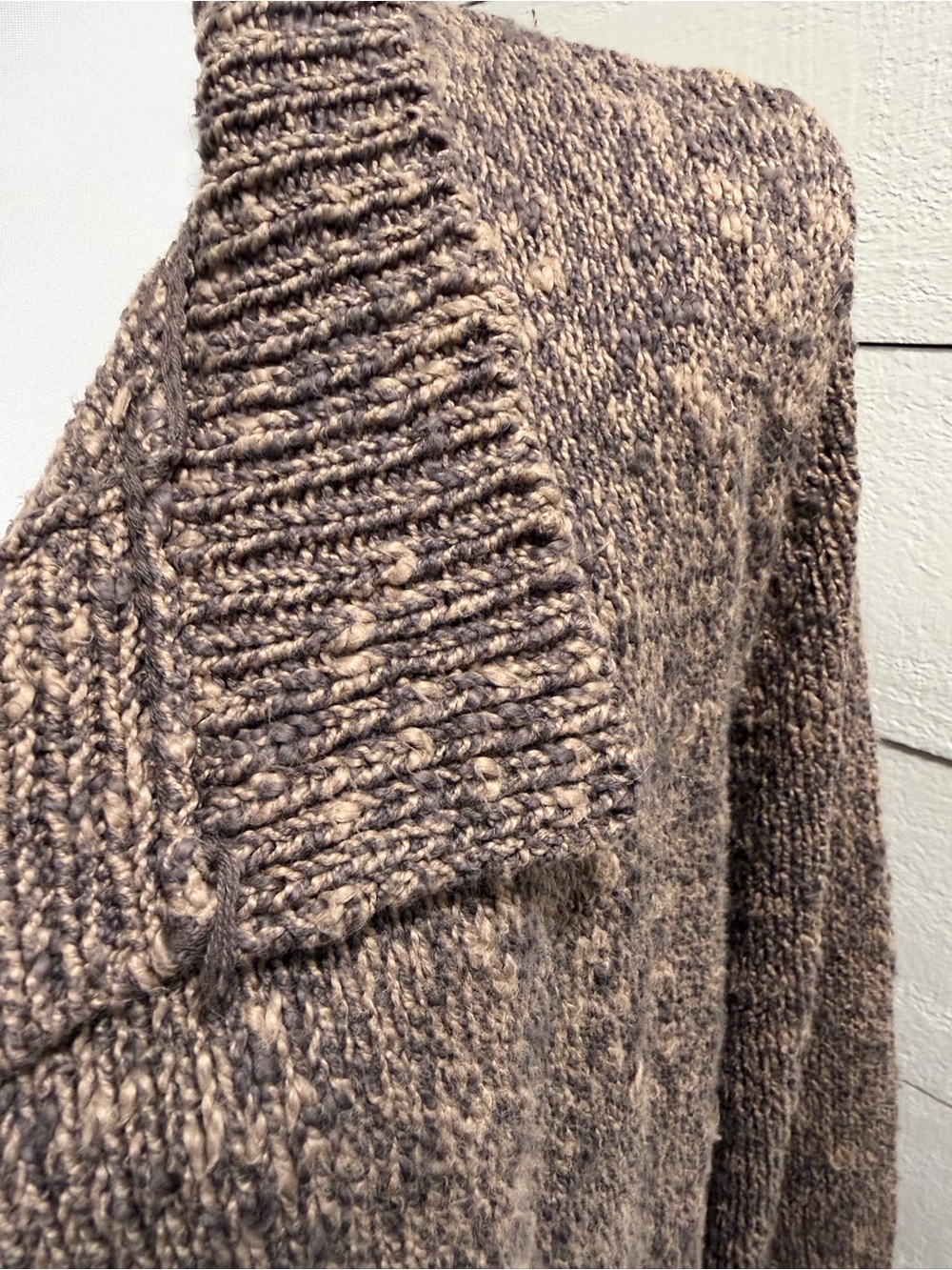 CAbi Brown Marled Open-Front Sweater Cardigan - Picture 2 of 7
